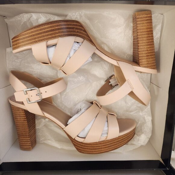 Ralph Lauren " Soffia" Soft Pink Nappa Platform Sandals. NIB. Size 10 - Picture 8 of 10